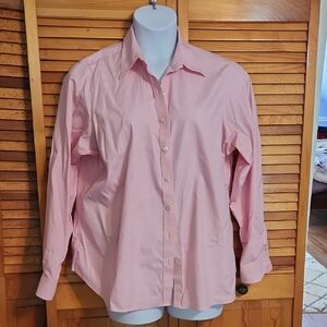 Lands' End Women's Pink Button Down Shirt